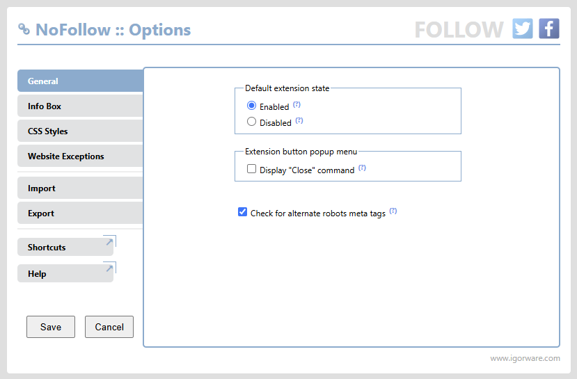 NoFollow screenshot